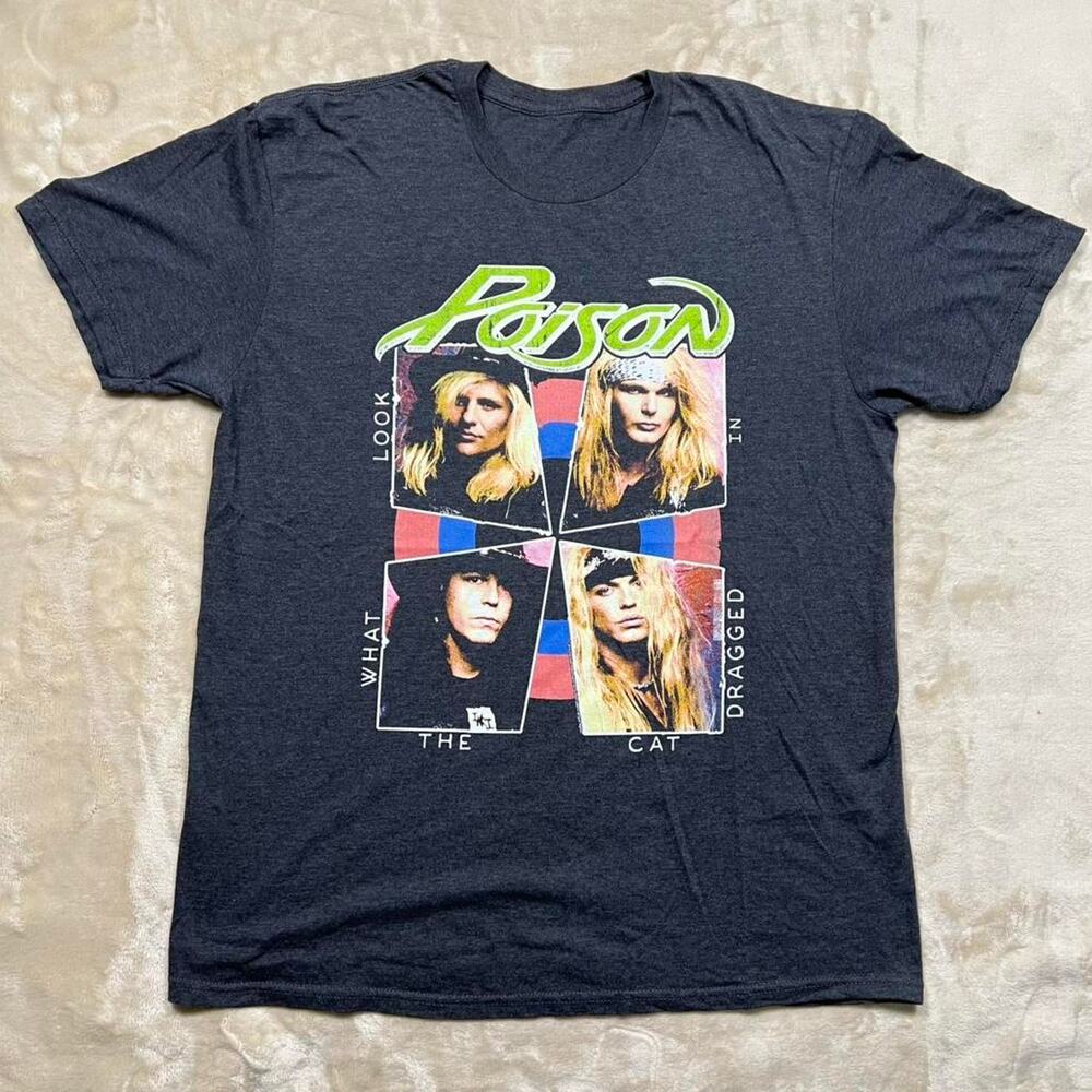 Poison Graphic T-shirt Dark Grey (No size tag) Est Large